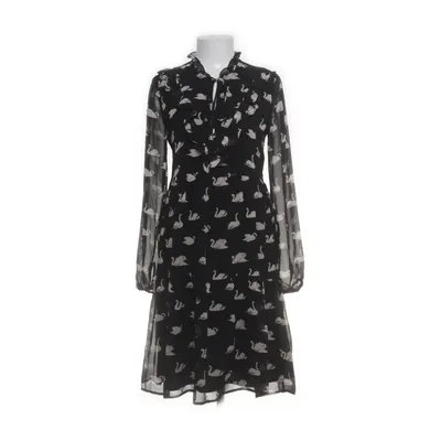 Klänning (Svart, Flerfärgad) från Hallhuber Donna Polyester, Silke