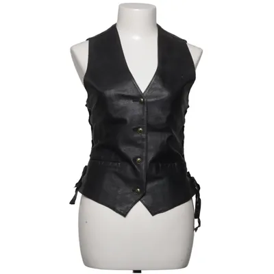 Leren vest (Zwart) van Lindex Connect Acetaat, Leer, Polyamide
