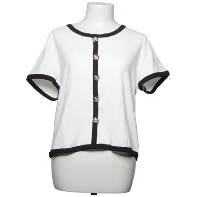 Cardigan (White, Black) from Emery Rose Cotton, Elastane