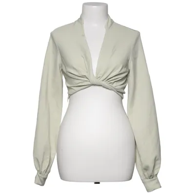 Wikkelblouse (Groen) van PrettyLittleThing Elastaan, Polyester