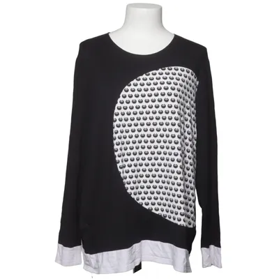 Langærmet t-shirt (Sort, Hvid) fra Seidel Elastan, Viscose