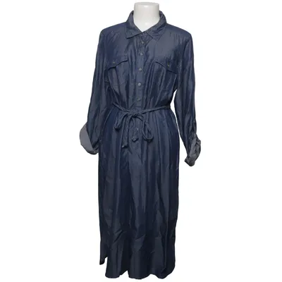 Shirt dress (Blue) from Zizzi Tencel