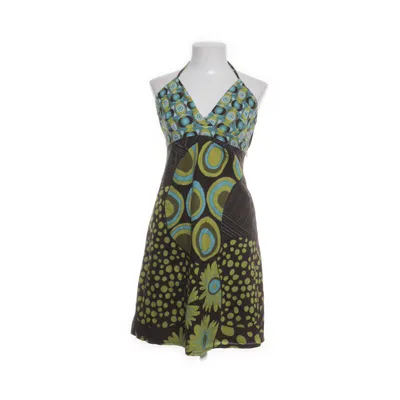 Halterneck-kjole (Brun, Flerfarvet) fra Promod Bomuld, Polyester