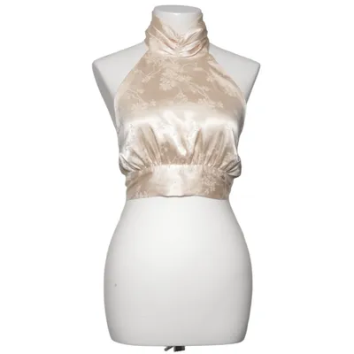 Halter neck top (Beige) from Bik Bok Elastane, Polyester