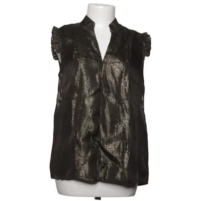 Top (Black, Gold) from Just Metallic fiber, Silk, Viscose