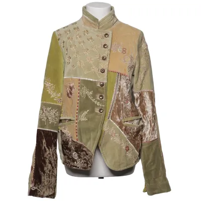 Blazer (Groen, Bruin, Beige) van Carole Fakiel Katoen, Viscose