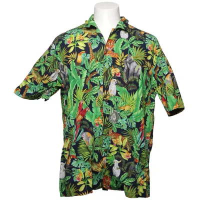 Kortærmet skjorte (Grøn, Gul, Blå) fra Aloha Republic Bomuld