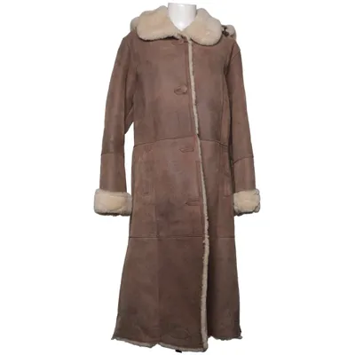 Shearling jas (Bruin) van Leder