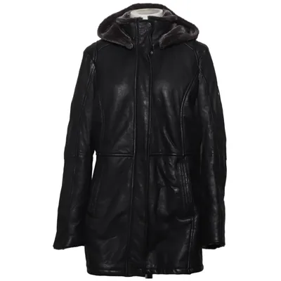 Veste longue en cuir (Noir, Gris) de Otto Kern Cuir
