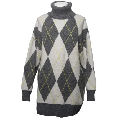 Pul à col roulé (Gris, Blanc, Jaune) de Pringle of Scotland x H&M Acrylique, Élasthane, Polyester, Laine