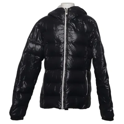 Down jacket (Black, White) from Kj Brand Feather, Polyester, Down