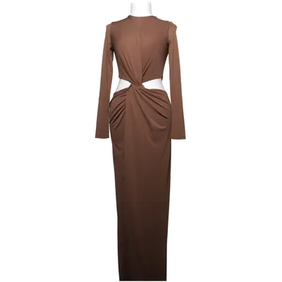 Maxikjole (Brun) fra Nova Luxe Elastan, Polyester