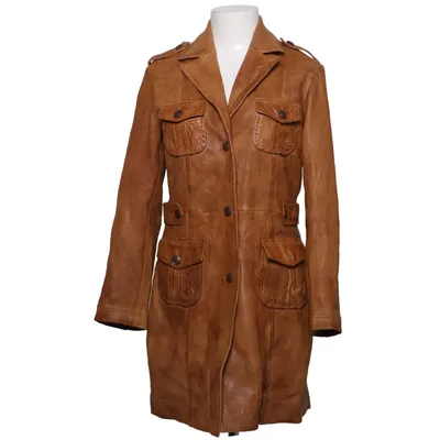 Leather coat (Brown) from Image Leather, Polyester