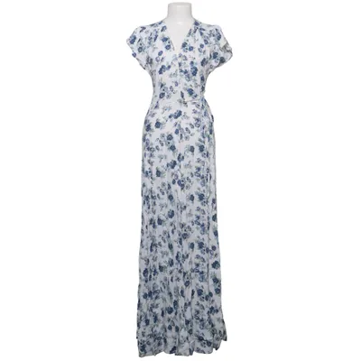 Wrap dress (White, Blue) from Reformation Viscose