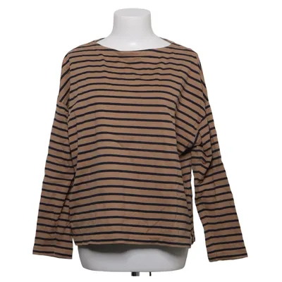 Lange mouwen shirt (Beige, Blauw) van Uniqlo Katoen
