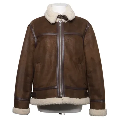 Veste en peau de mouton retournée (Marron, Blanc) de Livelo Polyester, Polyuréthane, Viscose