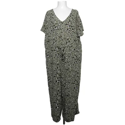 Jumpsuit (Green, Multicolored) from New Look Curves Viscose