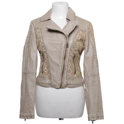 Bikerjack (Beige) van Onado Polyurethaan, Viscose