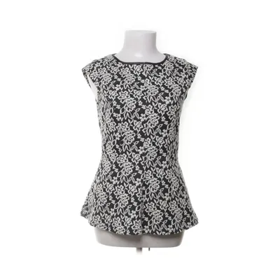 Peplum top (Zwart, Wit) van Oasis Polyester, Katoen, Elastaan
