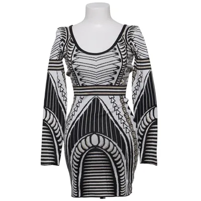 Robe (Noir, Blanc) de Wow Couture Élasthane, Fibre métallique, Viscose
