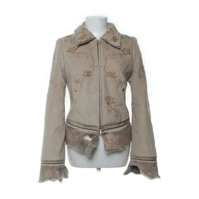 Shearlingjakke (Beige, Flerfarvet) fra Munthe plus Simonsen Kaninpels, Polyester