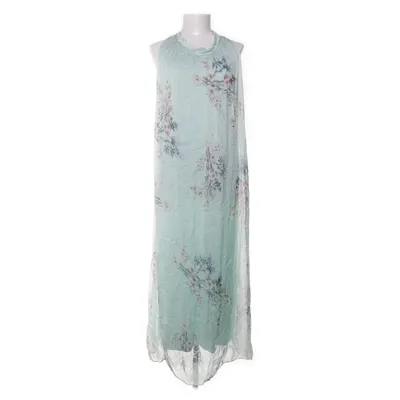 Maxi jurk (Turquoise, Meerkleurig) van New Collection Elastaan, Zijde, Viscose