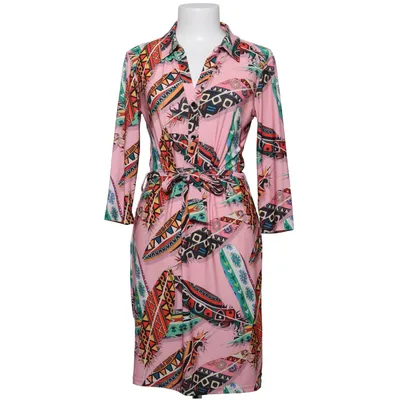 Jurk (Roze, Meerkleurig) van Angelle Milan Elastaan, Polyester