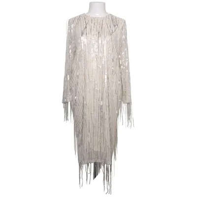 Cocktail dress (Beige, Silver) from Saint Tropez Elastane, Polyester