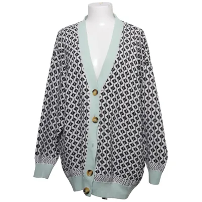 Cardigan (Zwart, Wit, Groen) van Cesare Gaspari Katoen