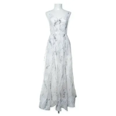 Långklänning (Vit, Flerfärgad) från H&M Conscious Collection Exclusive Linne, Silke, Polyester