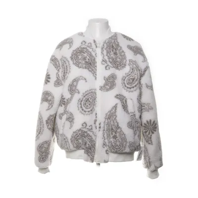 Fleece jacket (White, Multicolored) from ASOS Design Polyester, Faux fur, Elastane