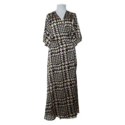 Wrap dress (Black, Beige) from JCL Polyester