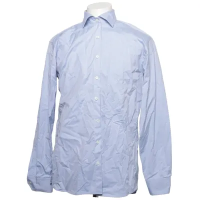 Shirt (Blauw) van Oscar Jacobson Katoen