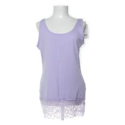 Tank Top (Purple) from Laura Torelli Collection Cotton, Elastane, Polyester