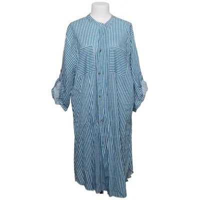 Shirt dress (Blue, White) from Elitzia Cotton