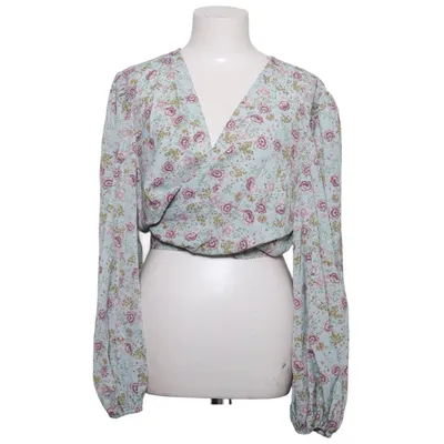 Wikkelblouse (Blauw, Meerkleurig) van Missguided Plus Polyester