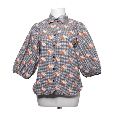 Kortärmad skjorta (Svart, Flerfärgad) från Ganni Bomull