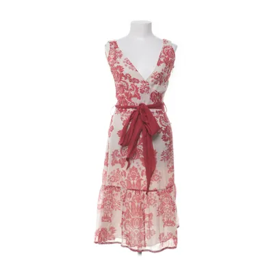 Jurk (Rood, Wit) van Massimo Dutti Woman Katoen, Zijde