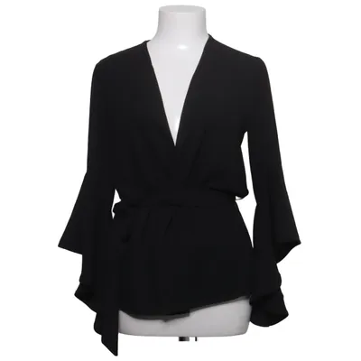 Slå-om bluse (Sort) fra Zara Basic Collection Elastan, Polyester