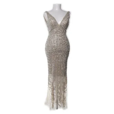 Aftonklänning (Silverfärgad, Flerfärgad) från Jovani Nylon