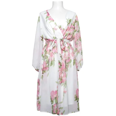 Klänning (Vit, Rosa, Grön) från Shein Curve Polyester