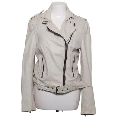 Bikerjack (Beige) van Muubaa Katoen, Leer, Polyester