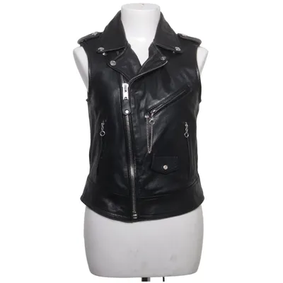 Bikervest (Sort) fra Perfecto Polyester