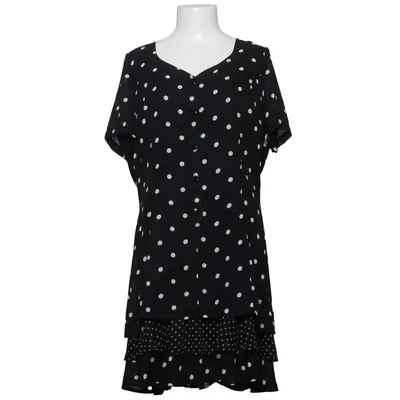 Klänning (Svart, Vit) från Image Polyester