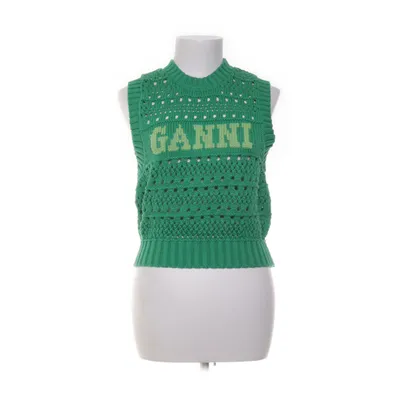 Slipover (Grön) från Ganni Bomull, Polyamid