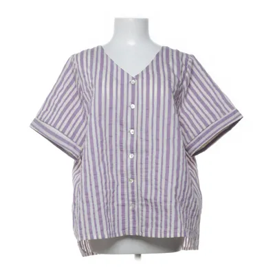 Short sleeve shirt (White, Purple) from Avantgarde Cotton, Polyester, Viscose