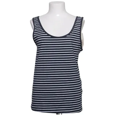 Tank Top (Blue, White) from Pure by Ulla Popken Elastane, Organic cotton