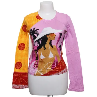 Long sleeve T-shirt (Yellow, Pink, Multicolored) from Custo Barcelona Cotton