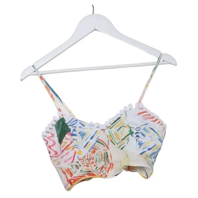 Crop top (Vit, Flerfärgad) från Charo Ruiz Bomull, Polyester