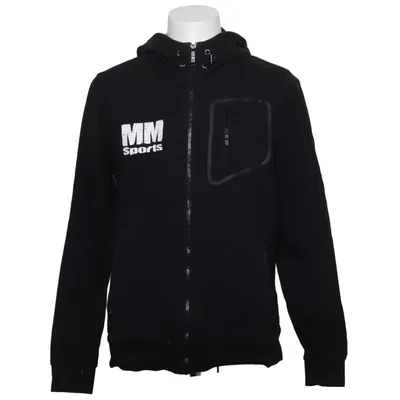 Capuchon sweater (Zwart) van MM Sports Katoen, Elastaan